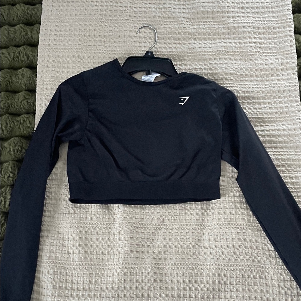 Gymshark Black Long Sleeve Crop Top